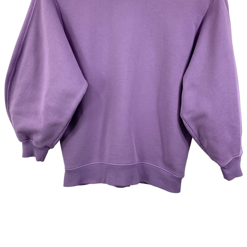 AGOLDE Thora Sweatshirt Purple French Terry Crewneck Balloon Sleeve F17 - Picture 4 of 10